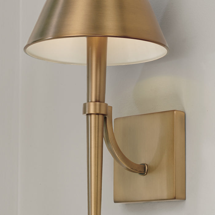 Capital Lighting 645911AD One Light Wall Sconce, Aged Brass