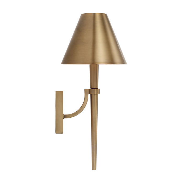 Capital Lighting 645911AD One Light Wall Sconce, Aged Brass