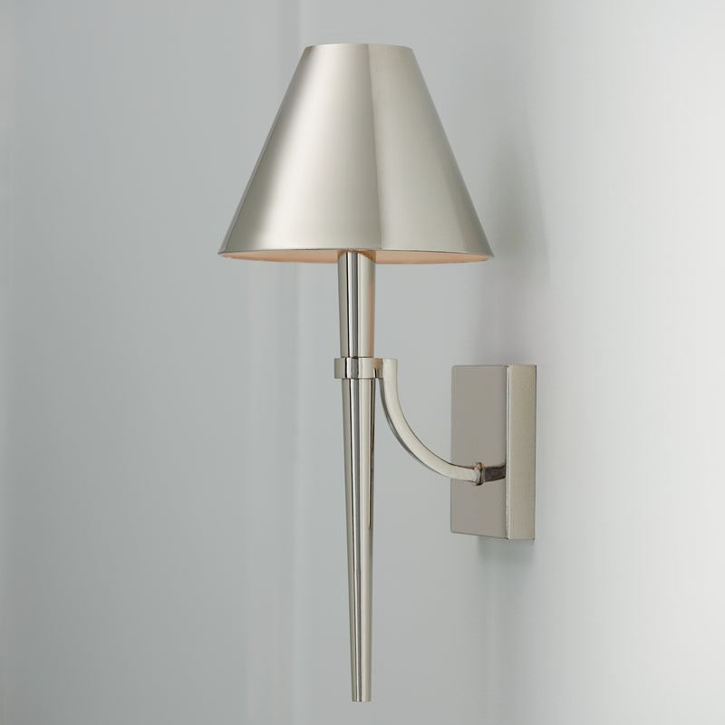 Capital Lighting 645911PN One Light Wall Sconce, Polished Nickel