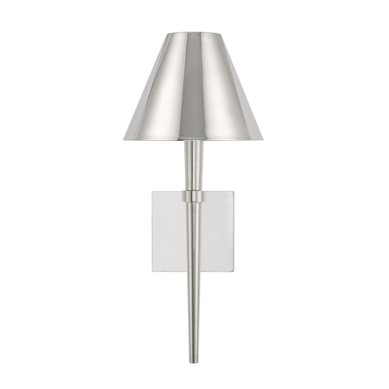 Capital Lighting 645911PN One Light Wall Sconce, Polished Nickel