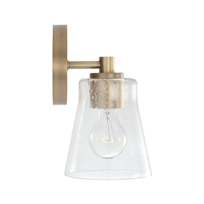 Capital Lighting 646911AD-533 One Light Wall Sconce, Aged Brass