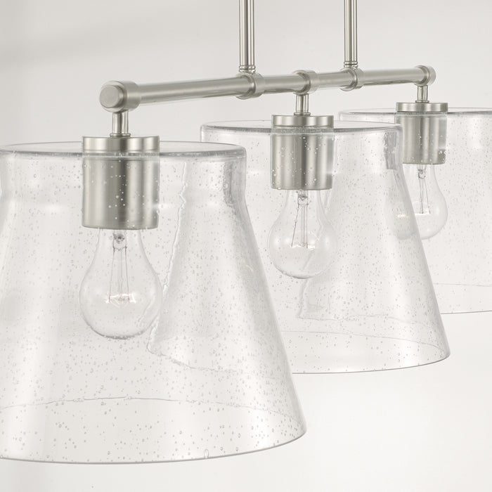 Capital Lighting 846931BN Three Light Island Pendant, Brushed Nickel