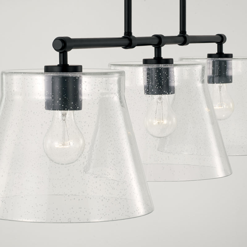 Capital Lighting 846931MB Three Light Island Pendant, Matte Black