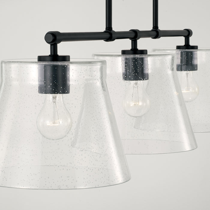 Capital Lighting 846931MB Three Light Island Pendant, Matte Black