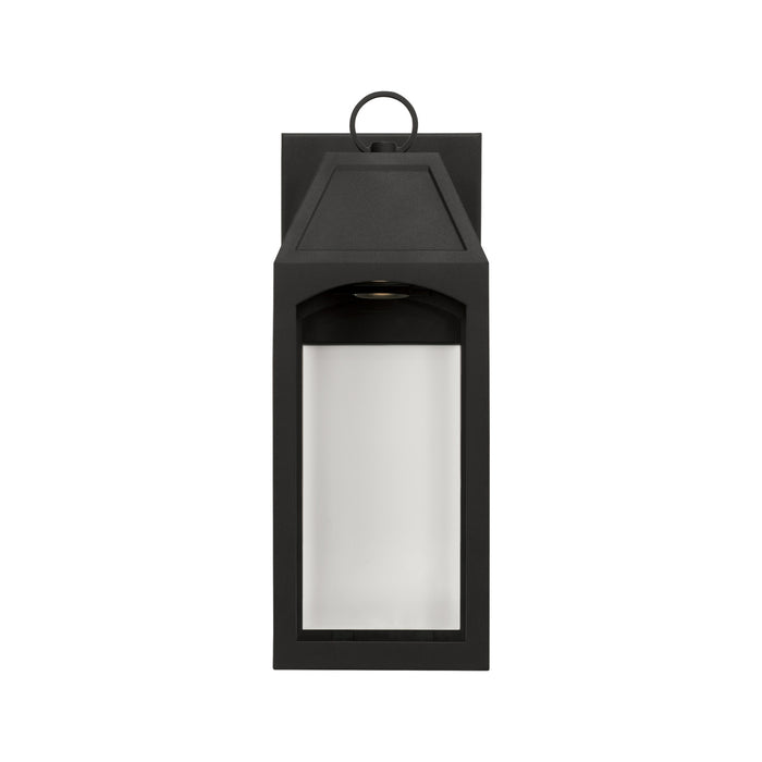 Capital Lighting 946311BK-GL One Light Outdoor Wall Lantern, Black