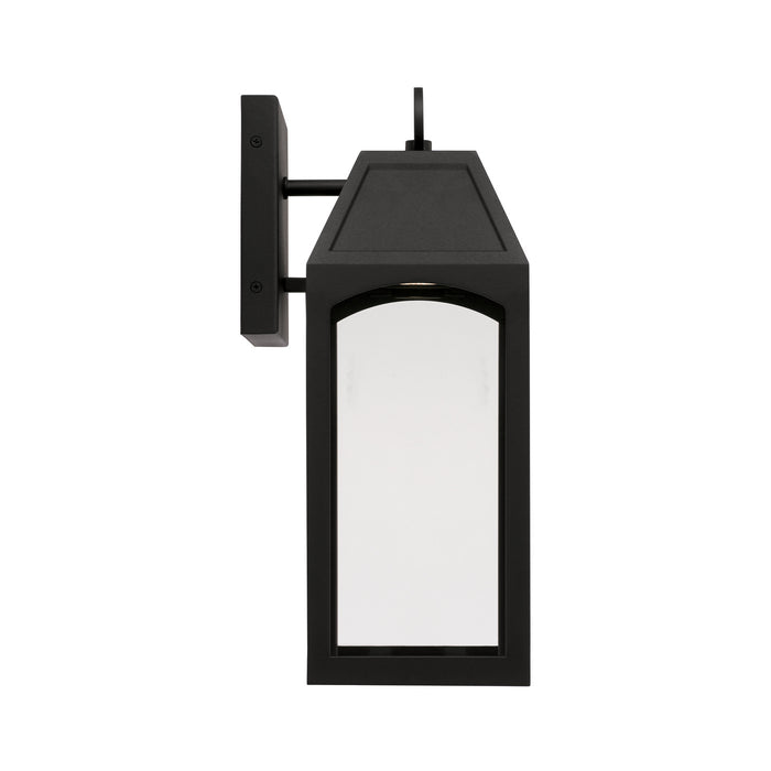 Capital Lighting 946311BK-GL One Light Outdoor Wall Lantern, Black