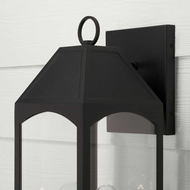 Capital Lighting 946321BK Two Light Outdoor Wall Lantern, Black