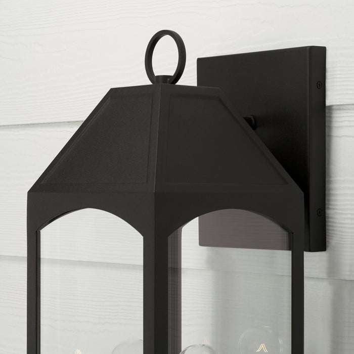 Capital Lighting 946321BK Two Light Outdoor Wall Lantern, Black