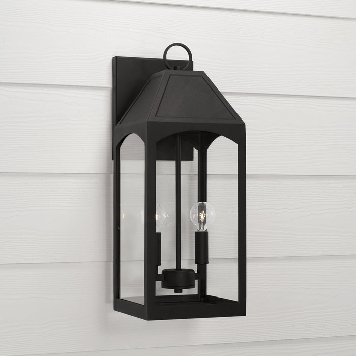 Capital Lighting 946321BK Two Light Outdoor Wall Lantern, Black