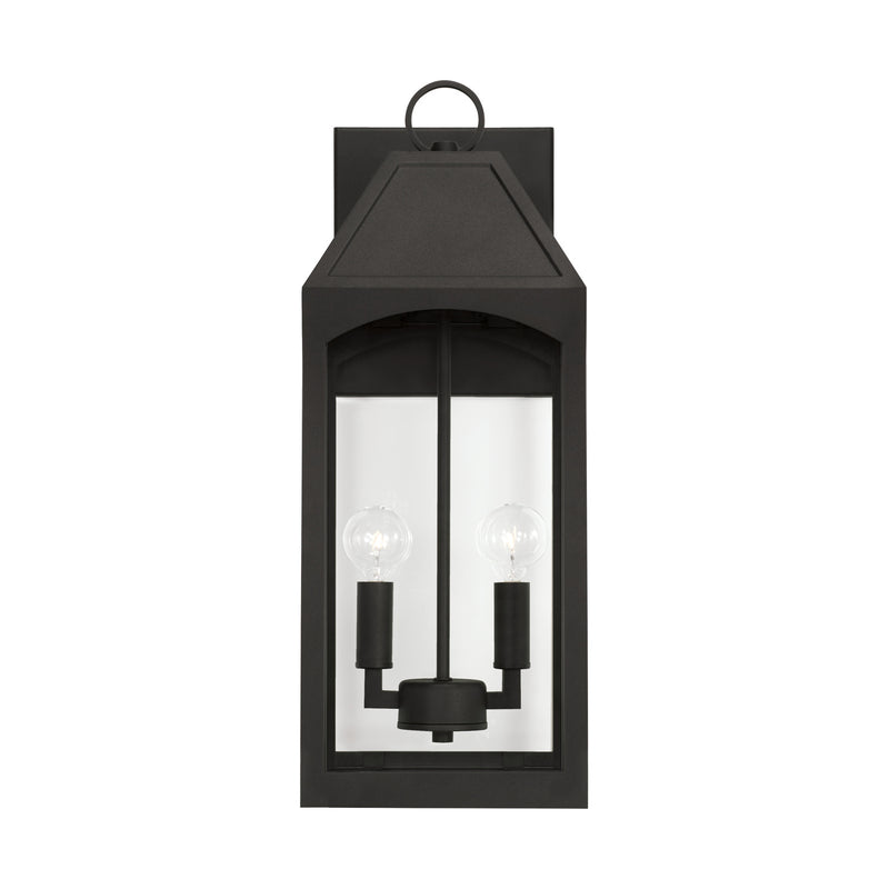 Capital Lighting 946321BK Two Light Outdoor Wall Lantern, Black