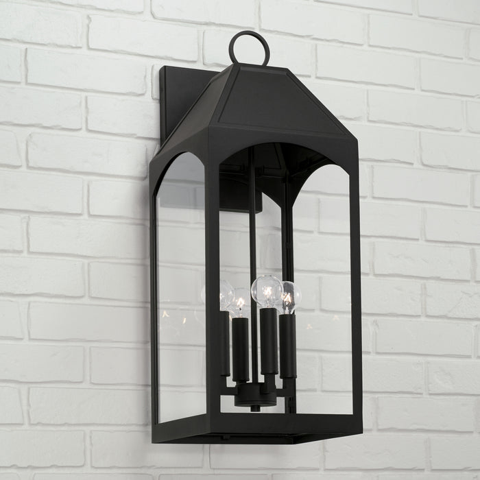 Capital Lighting 946341BK Four Light Outdoor Wall Lantern, Black