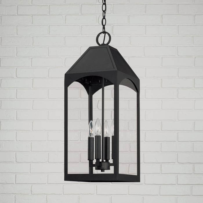Capital Lighting 946342BK Four Light Outdoor Hanging Lantern, Black