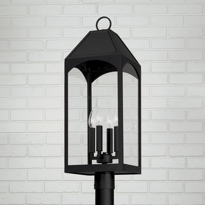 Capital Lighting 946343BK Four Light Outdoor Post Lantern, Black