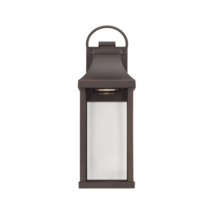 Capital Lighting 946411OZ-GL One Light Outdoor Wall Lantern, Oiled Bronze