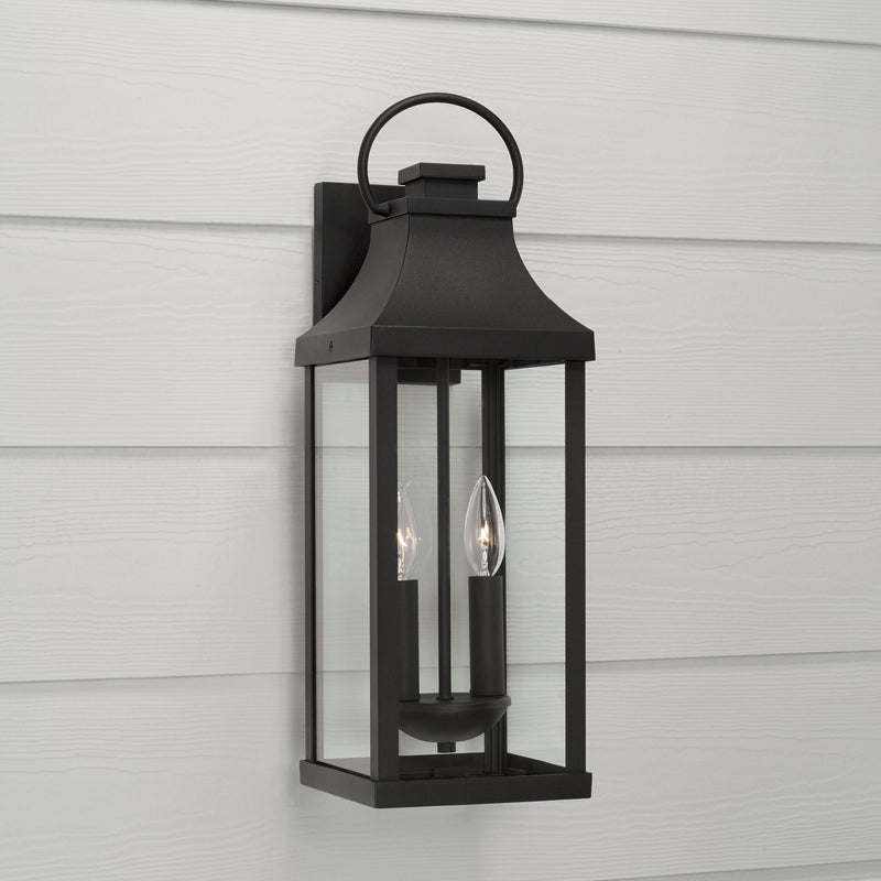 Capital Lighting 946421BK Two Light Outdoor Wall Lantern, Black