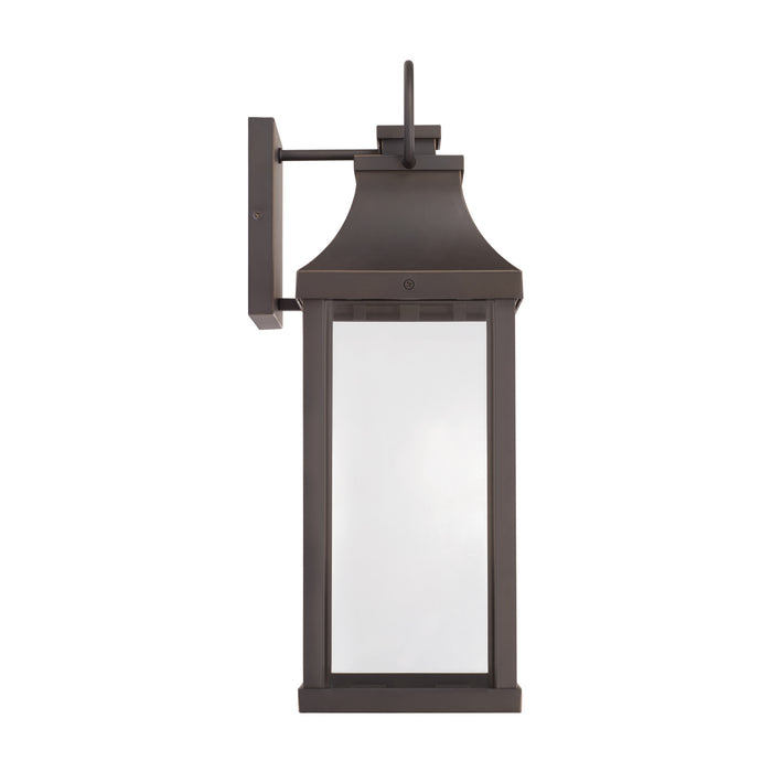 Capital Lighting 946421OZ-GL One Light Outdoor Wall Lantern, Oiled Bronze