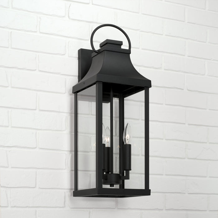 Capital Lighting 946431BK Three Light Outdoor Wall Lantern, Black
