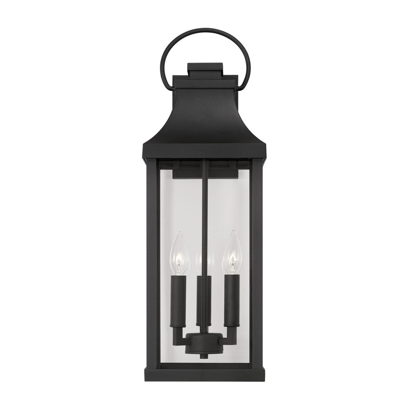 Capital Lighting 946431BK Three Light Outdoor Wall Lantern, Black