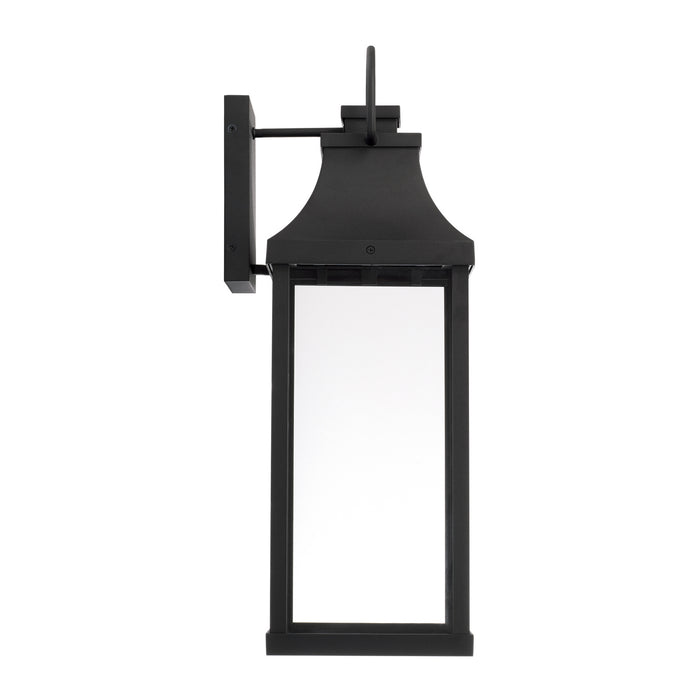 Capital Lighting 946431BK-GL One Light Outdoor Wall Lantern, Black