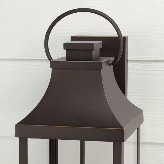 Capital Lighting 946431OZ Three Light Outdoor Wall Lantern, Oiled Bronze