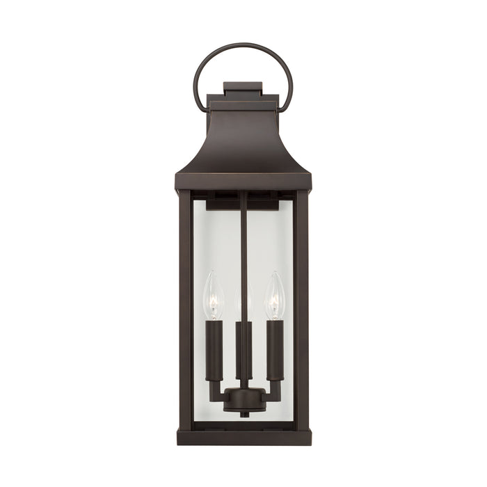 Capital Lighting 946431OZ Three Light Outdoor Wall Lantern, Oiled Bronze