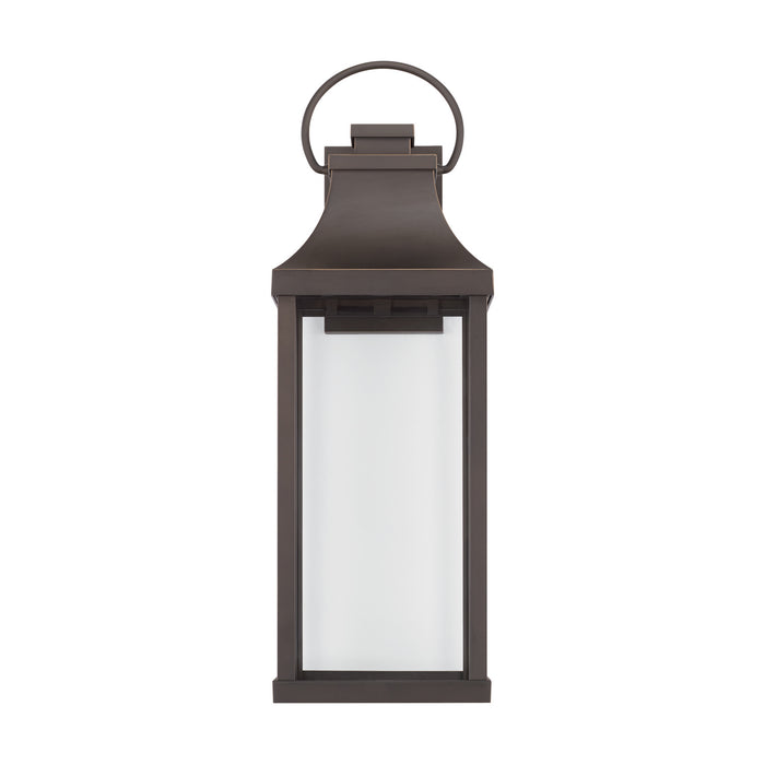 Capital Lighting 946431OZ-GL One Light Outdoor Wall Lantern, Oiled Bronze
