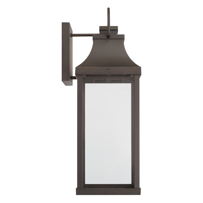 Capital Lighting 946431OZ-GL One Light Outdoor Wall Lantern, Oiled Bronze