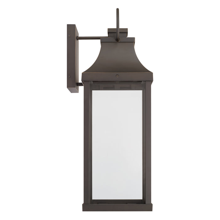 Capital Lighting 946431OZ-GL One Light Outdoor Wall Lantern, Oiled Bronze