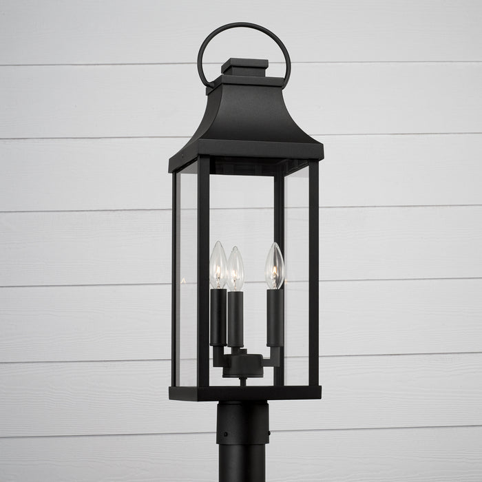 Capital Lighting 946432BK Three Light Outdoor Post Lantern, Black
