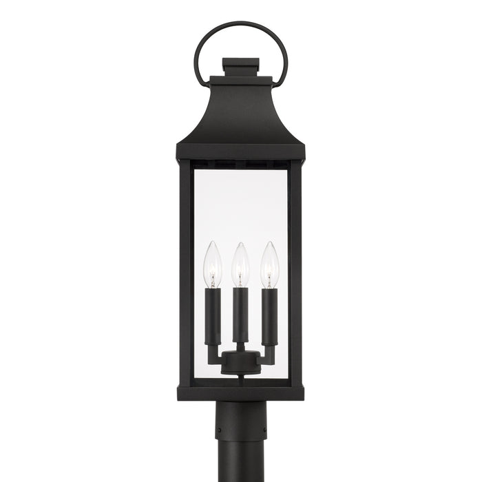 Capital Lighting 946432BK Three Light Outdoor Post Lantern, Black