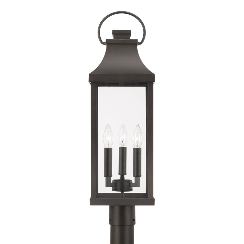 Capital Lighting 946432OZ Three Light Outdoor Post Lantern, Oiled Bronze
