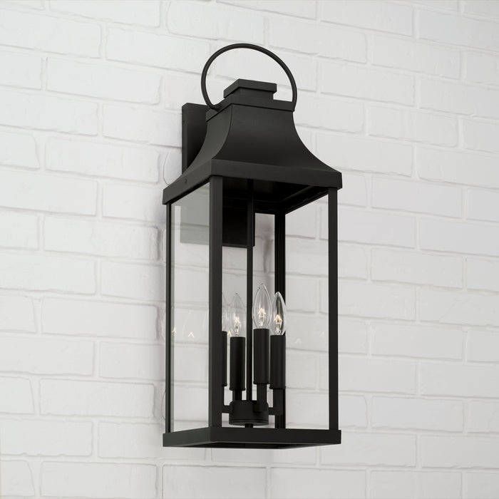 Capital Lighting 946441BK Four Light Outdoor Wall Lantern, Black