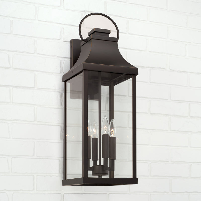 Capital Lighting 946441OZ Four Light Outdoor Wall Lantern, Oiled Bronze