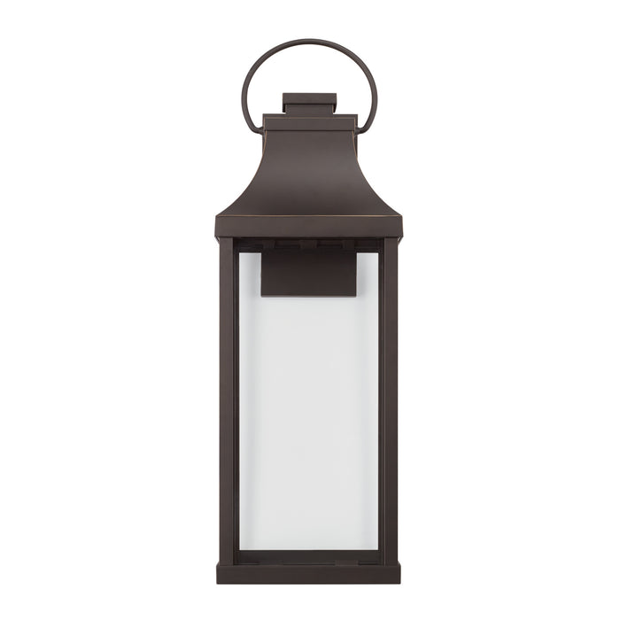 Capital Lighting 946441OZ-GL One Light Outdoor Wall Lantern, Oiled Bronze