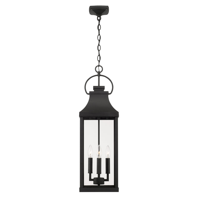 Capital Lighting 946442BK Four Light Outdoor Hanging Lantern, Black