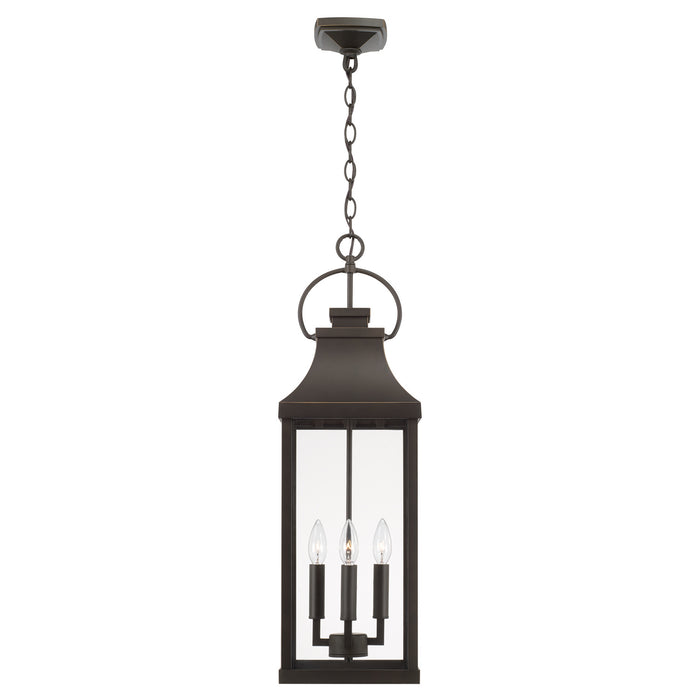 Capital Lighting 946442OZ Four Light Outdoor Hanging Lantern, Oiled Bronze