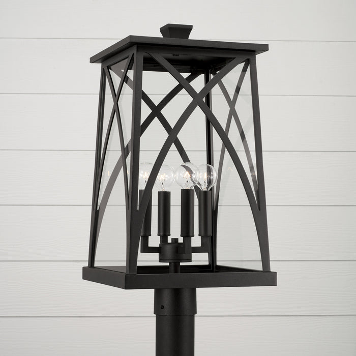 Capital Lighting 946543BK Four Light Outdoor Post Lantern, Black