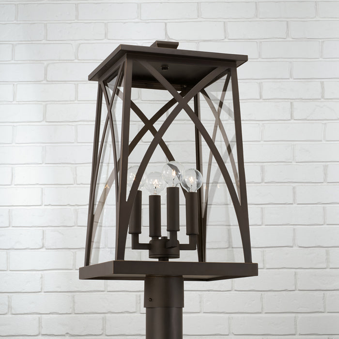 Capital Lighting 946543OZ Four Light Outdoor Post Lantern, Oiled Bronze