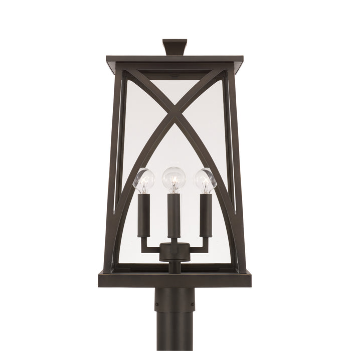 Capital Lighting 946543OZ Four Light Outdoor Post Lantern, Oiled Bronze