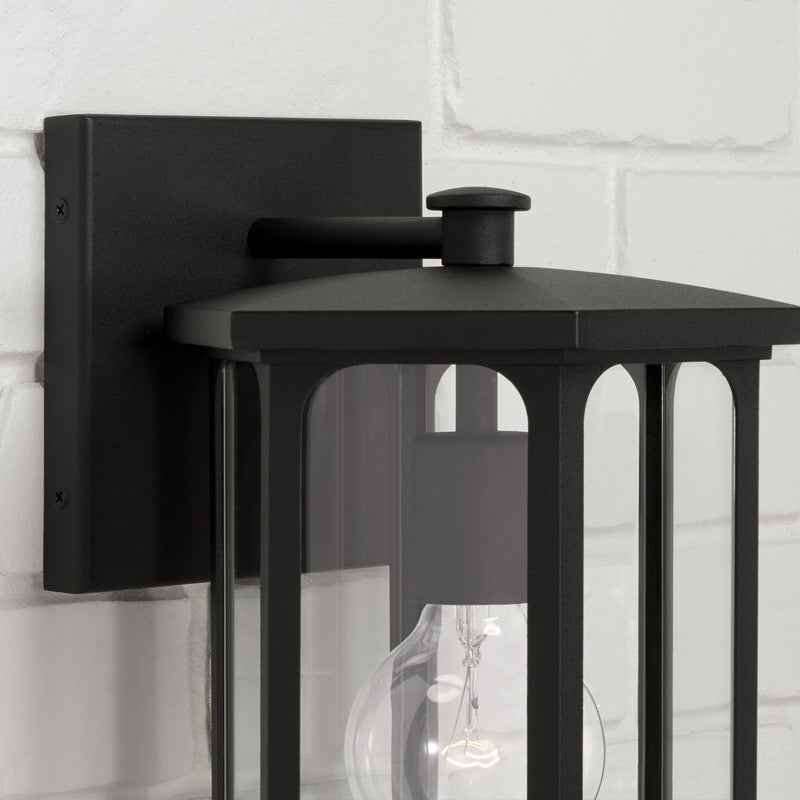Capital Lighting 946611BK One Light Outdoor Wall Lantern, Black