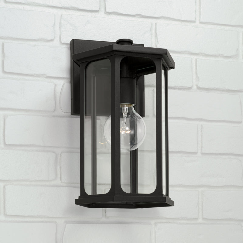 Capital Lighting 946611BK One Light Outdoor Wall Lantern, Black