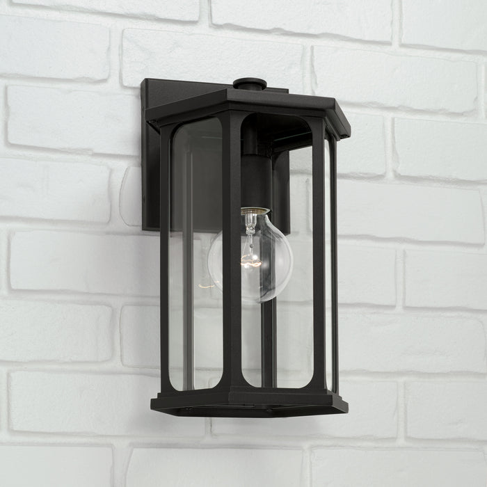 Capital Lighting 946611BK One Light Outdoor Wall Lantern, Black