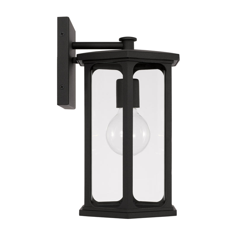 Capital Lighting 946611BK One Light Outdoor Wall Lantern, Black