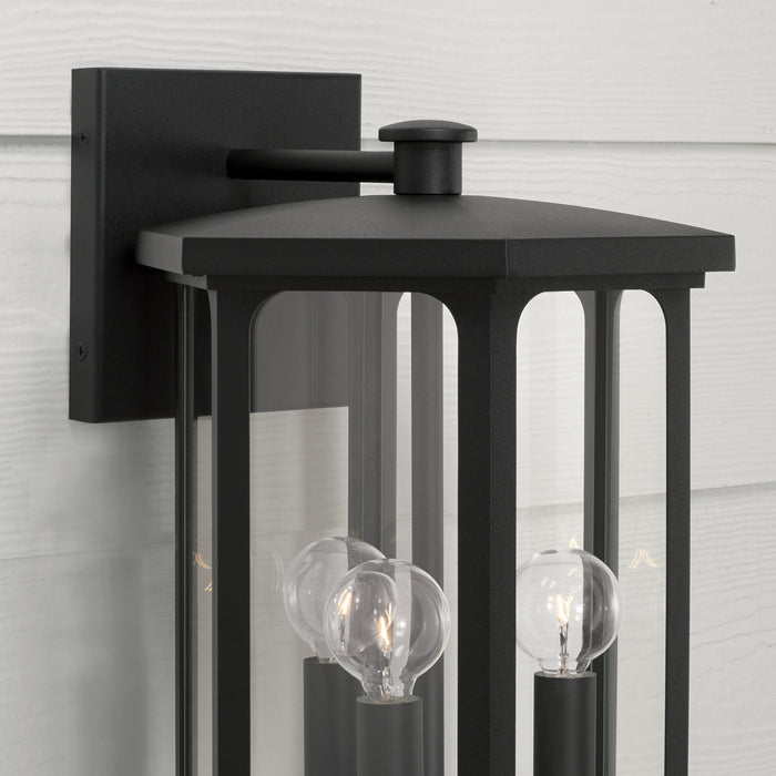 Capital Lighting 946631BK Three Light Outdoor Wall Lantern, Black