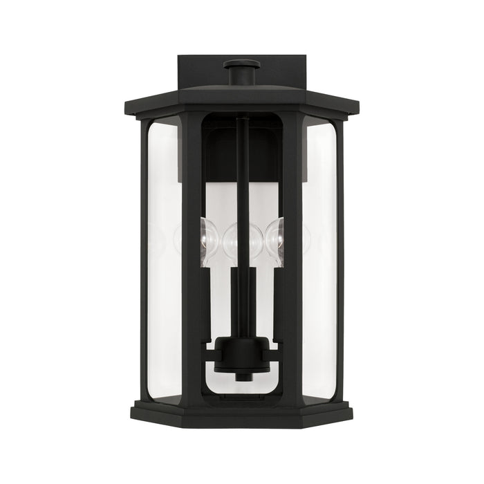 Capital Lighting 946631BK Three Light Outdoor Wall Lantern, Black