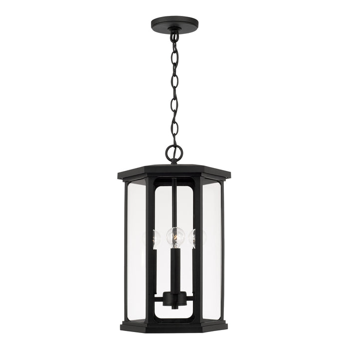 Capital Lighting 946642BK Four Light Outdoor Hanging Lantern, Black