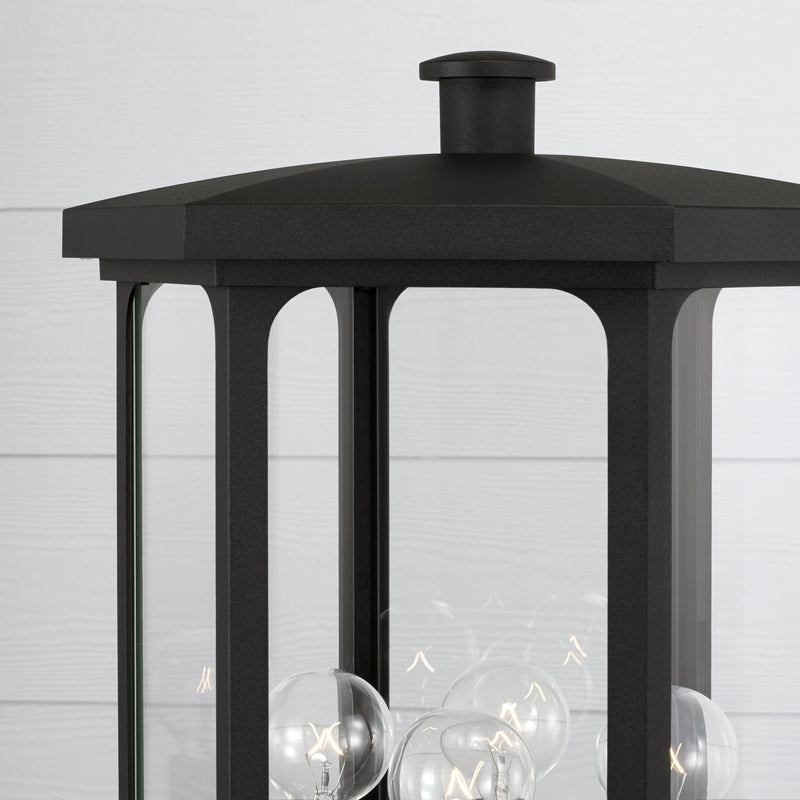 Capital Lighting 946643BK Four Light Outdoor Post Lantern, Black