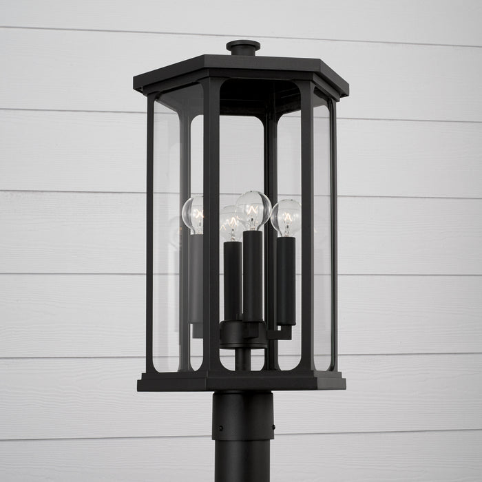 Capital Lighting 946643BK Four Light Outdoor Post Lantern, Black