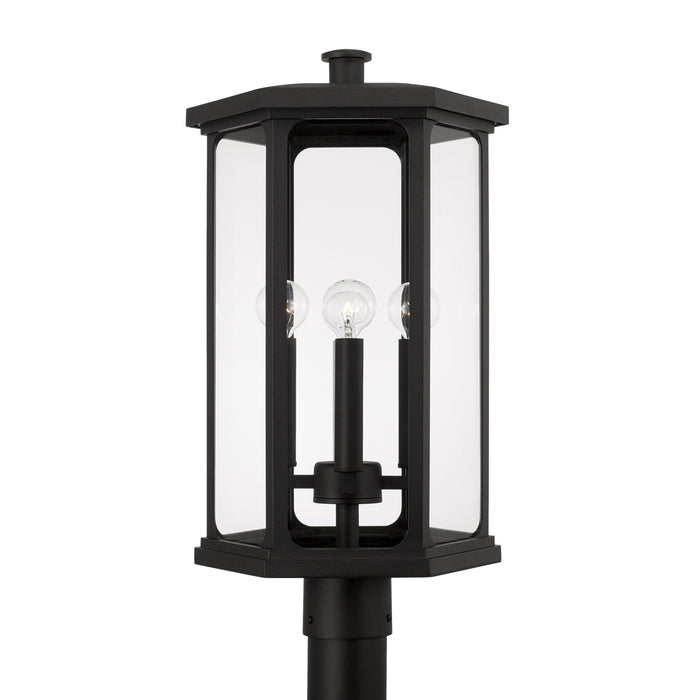 Capital Lighting 946643BK Four Light Outdoor Post Lantern, Black