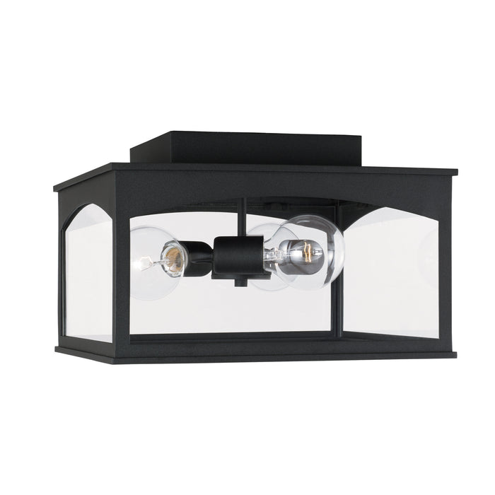 Capital Lighting 946731BK Three Light Outdoor Flush Mount, Black